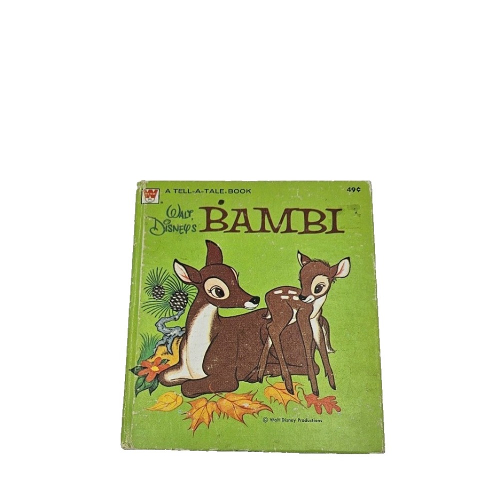 Vintage 1976 Walt Disney Bambi Whitman Tell-A-Tale Hardcover Children's Book
